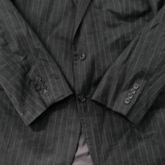 Ralph Lauren Pinstripe Wool Blazer Jacket 43L - Picture 14 of 15